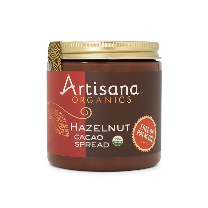 Artisana Organics Hazelnut Cacao Spread, 9.5 oz | No Palm Oil, Sweetened with Coconut Sugar | Amazon (US)