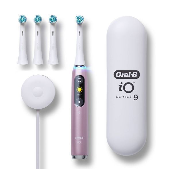 Oral-B iO Series 9 Electric Toothbrush with Brush Heads - Rose Quartz - 4ct | Target