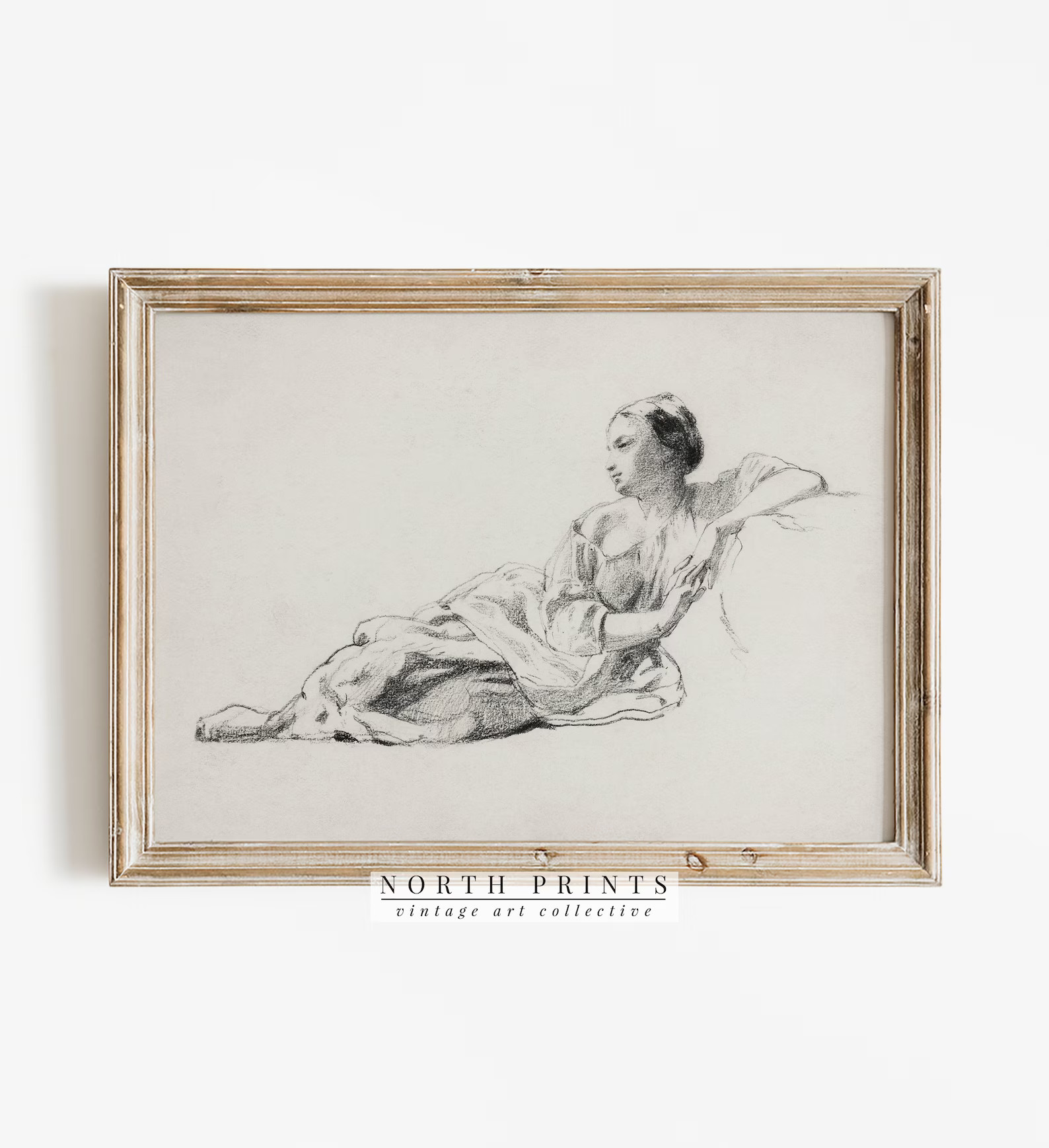 Antique Portrait Sketch | Woman Drawing Vintage Study PRINTABLE #512 | Etsy (US)