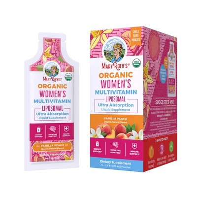 MaryRuth's Women's Multivitamin Liposomal, Vanilla Peach, Org, 0.5 oz 14-Pack | Target