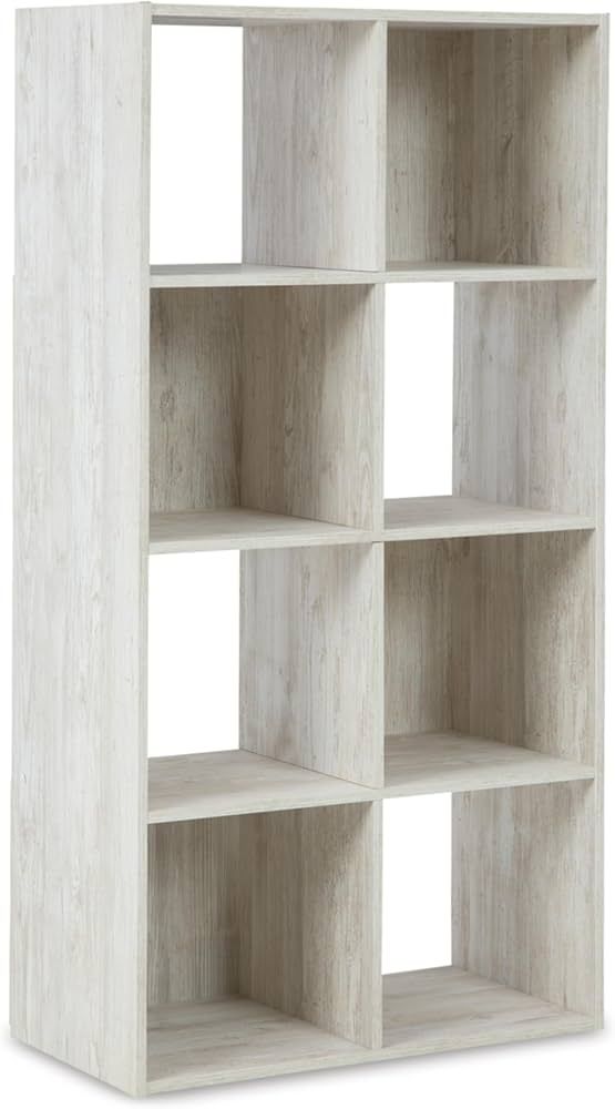 Signature Design by Ashley Paxberry Coastal 8 Cube Storage Organizer or Bookcase, Whitewash | Amazon (US)