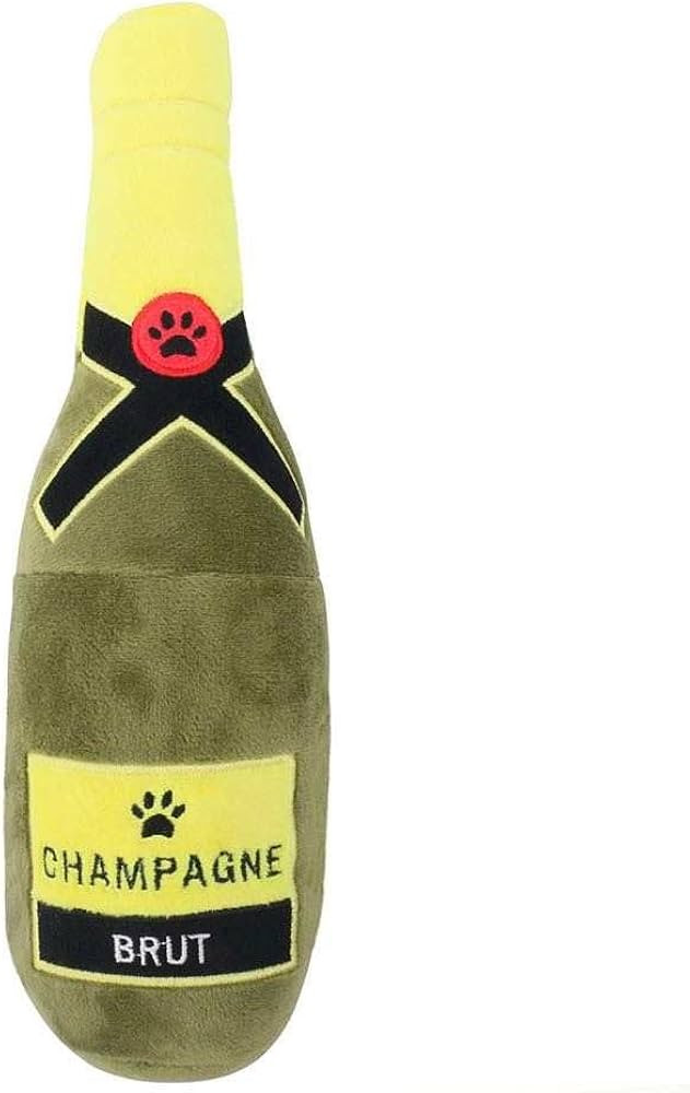 Plush Champagne Bottle Dog Toy, Plush Dog Toy for Birthday Gift, Holiday Party Favor (Champagne B... | Amazon (US)