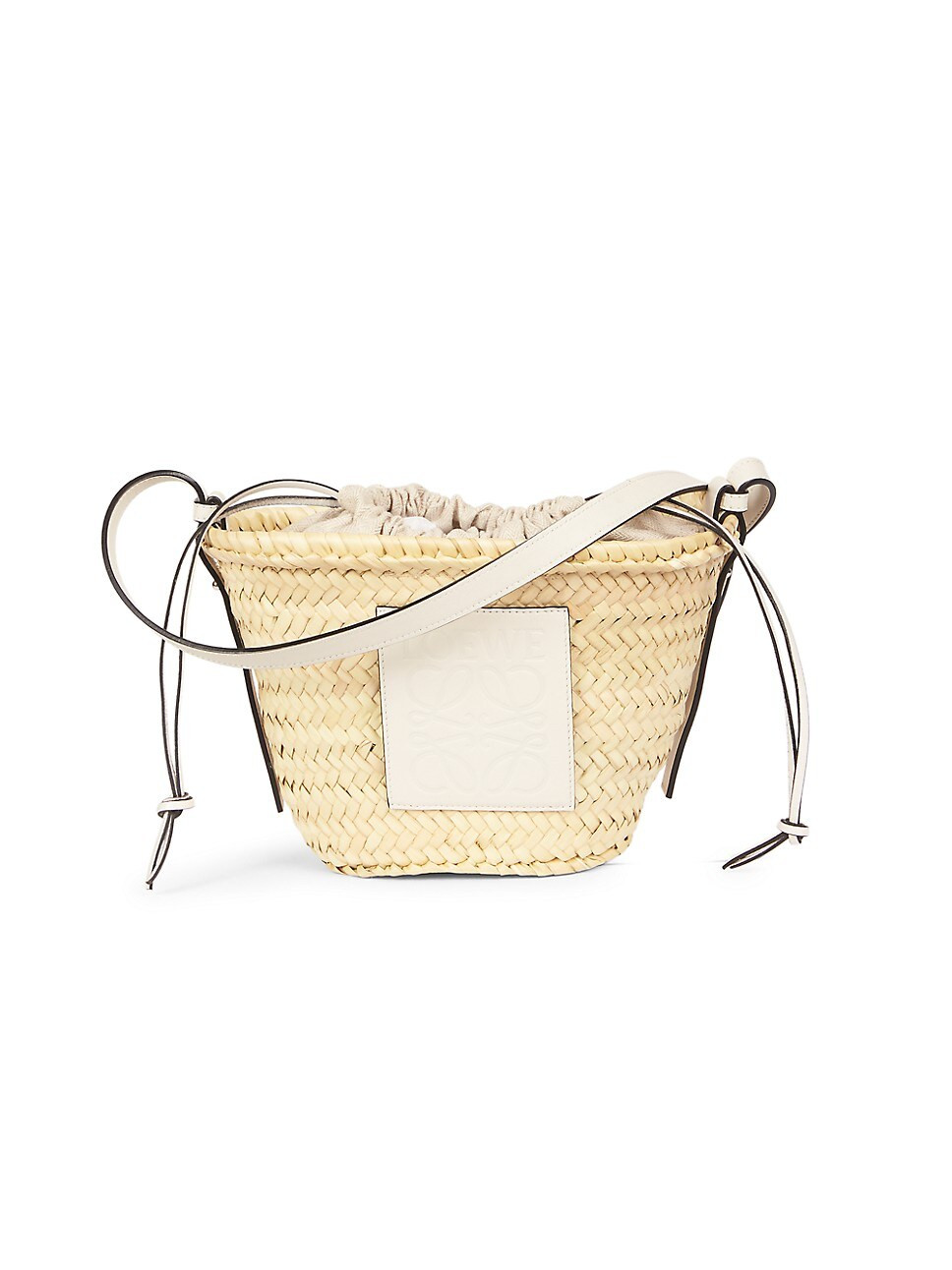 LOEWE x Paula's Ibiza Raffia & Leather Bucket Bag | Saks Fifth Avenue