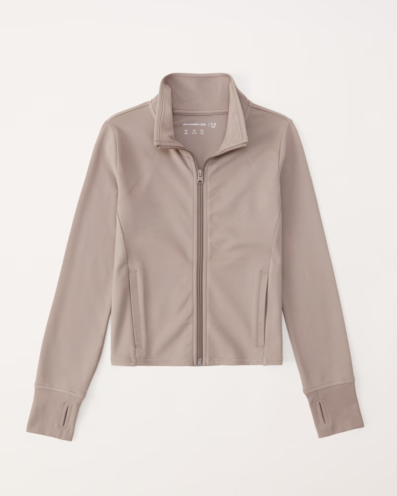 cropped active full-zip jacket | Abercrombie & Fitch (US)