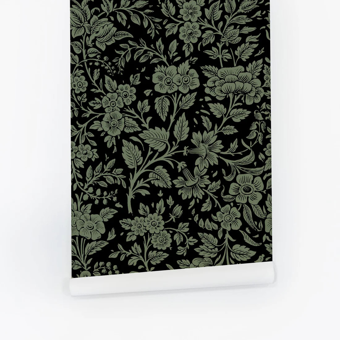 Dark Granny Chic Floral Print Wallpaper | Livettes Wallpaper
