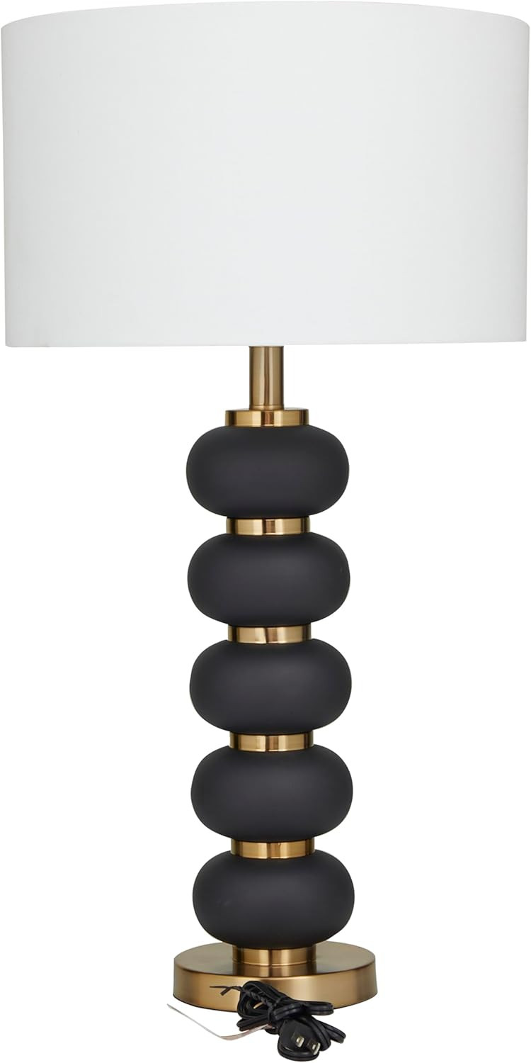 CosmoLiving by Cosmopolitan Metal Room Table Lamp Orbs Style Base Accent Lamp with Drum Shade, La... | Amazon (US)