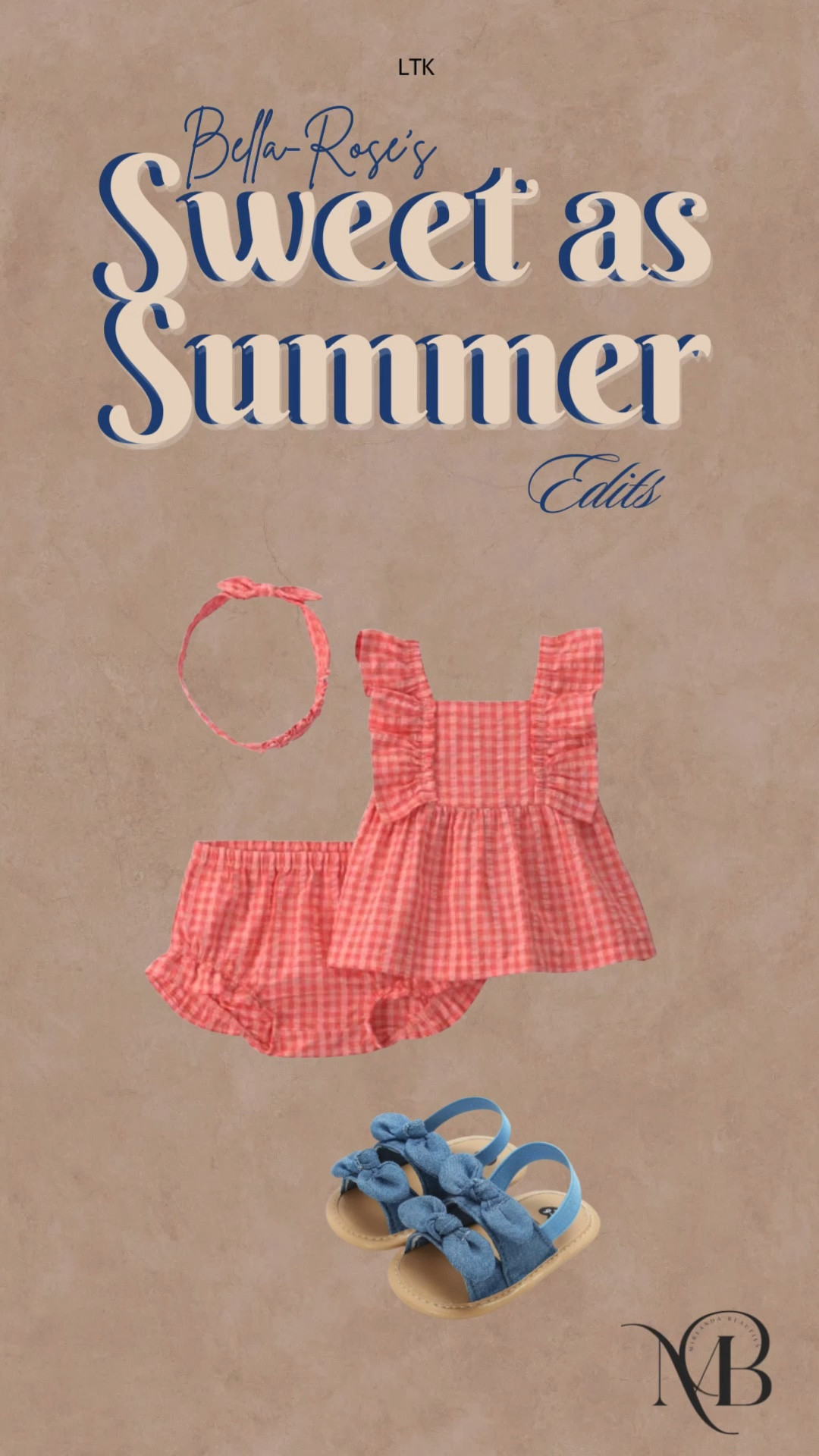 Sweet, playful, and perfect for sunny days! 💕 This adorable gingham set paired with denim bow sandals is giving all the sweet summer vibes. 

#LTKootd #LTKBaby #LTKKids