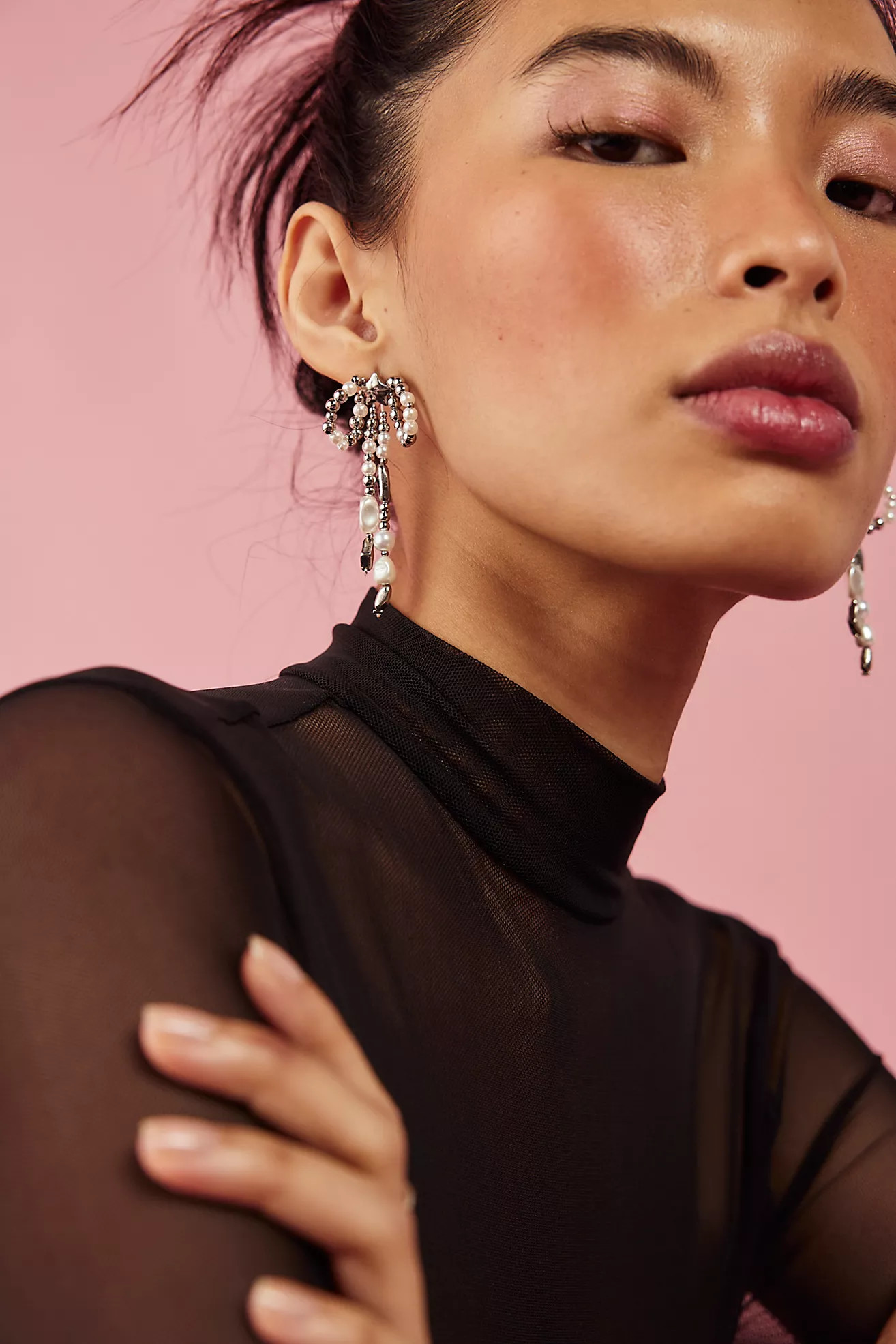Prim And Proper Bow Dangle Earrings | Free People (Global - UK&FR Excluded)