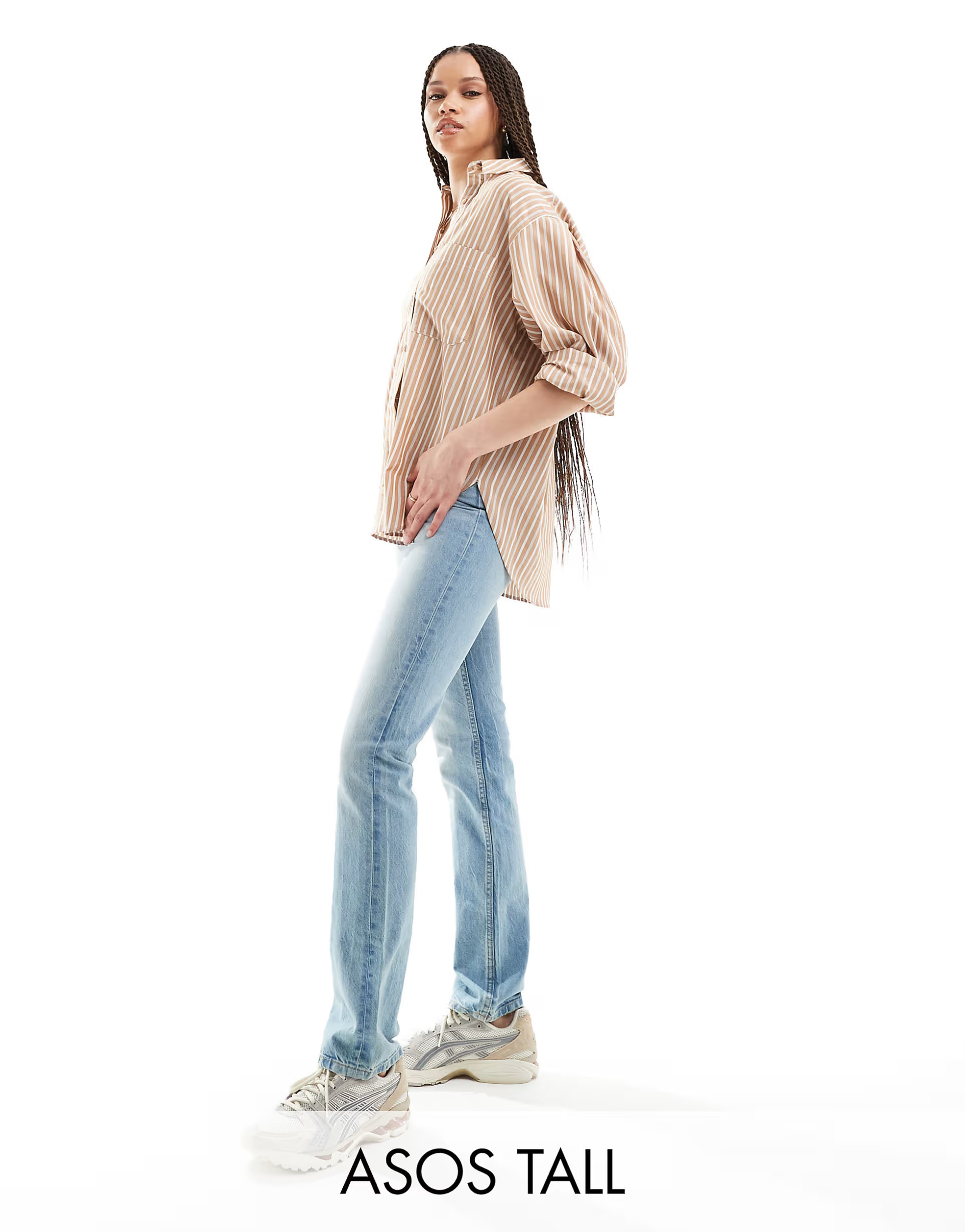 ASOS DESIGN Tall 90s straight leg jeans in light blue | ASOS (Global)
