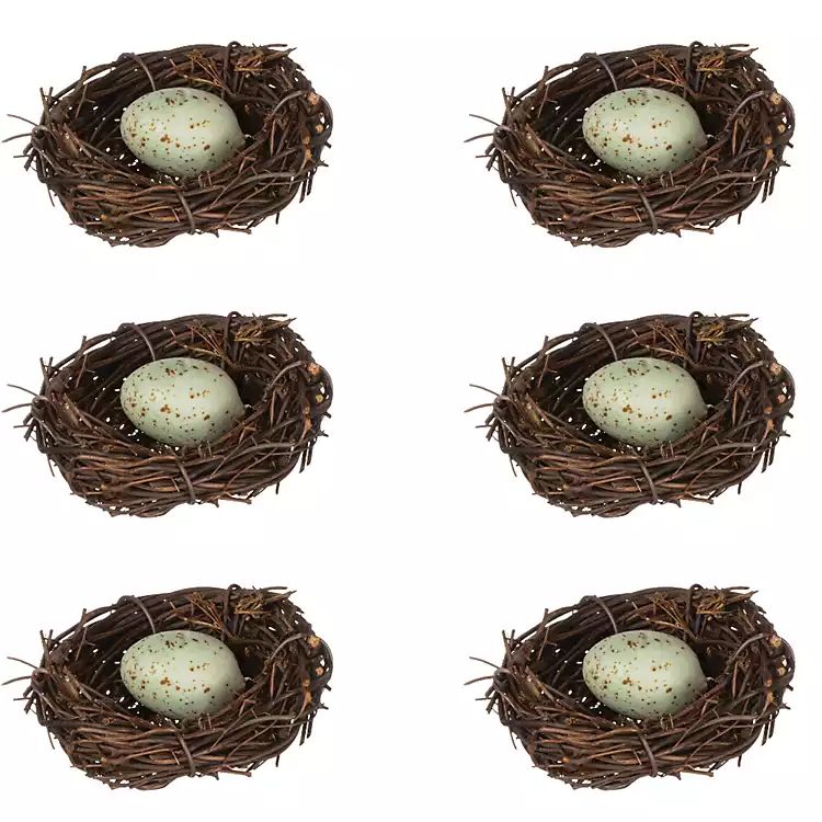 New!Bird Nests with Faux Egg, Set of 6 | Kirkland's Home