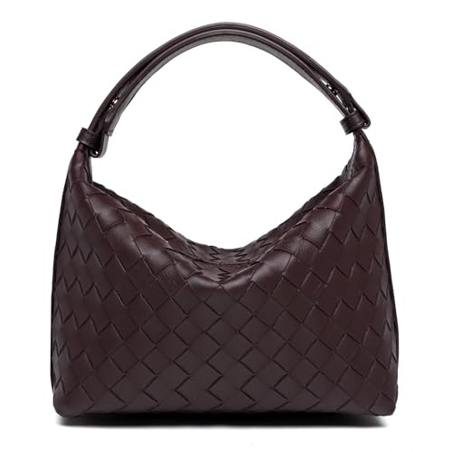 Woven Bags Vegan Leather Shoulder Bag Trendy Woven Handbag Handmade Purses for Women | Amazon (CA)