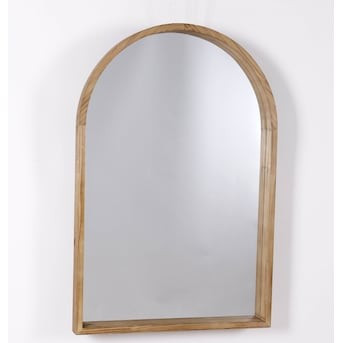 Origin 21  24-in W x 36-in H Arch Natural Wood Framed Wall Mirror | Lowe's