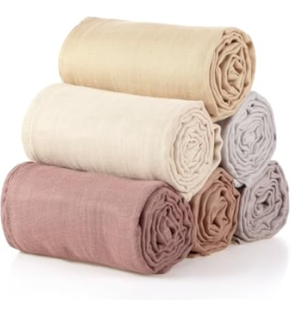 Konssy 3 Pack Muslin Swaddle Blankets for Unisex, Newborn Receiving Blanket, Large 47 x 47 inches... | Amazon (US)