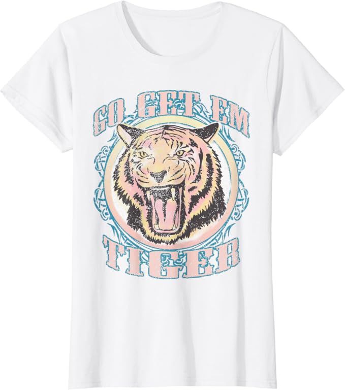 Go Get Em Tiger Bohemian Vintage Graphic T-Shirt | Amazon (US)