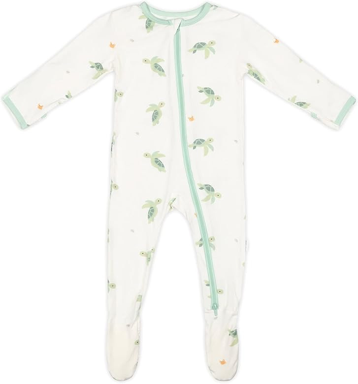 Soft Baby Bamboo Viscose Footie Pajamas, Zipper Closure, 0-24 Months | Amazon (US)