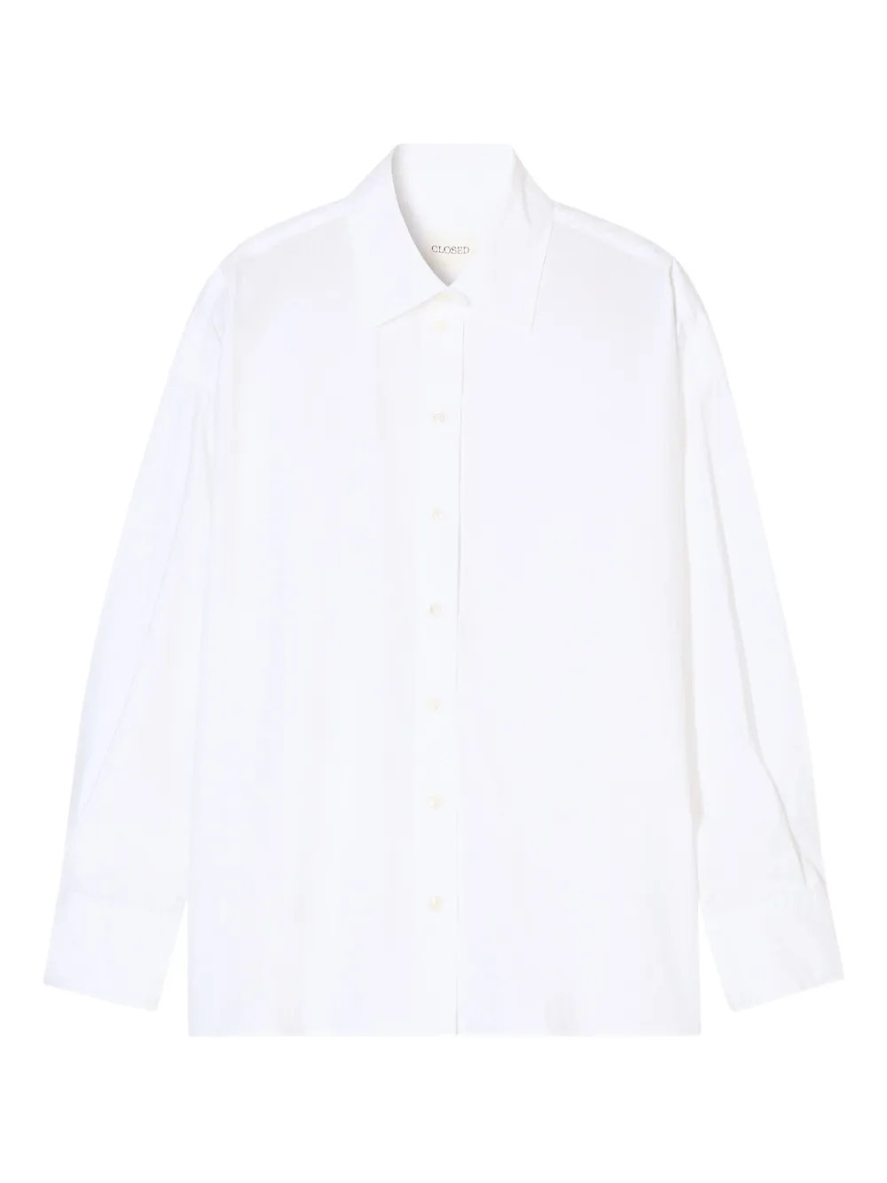 Closed long-sleeve collared shirt - White | Farfetch Global