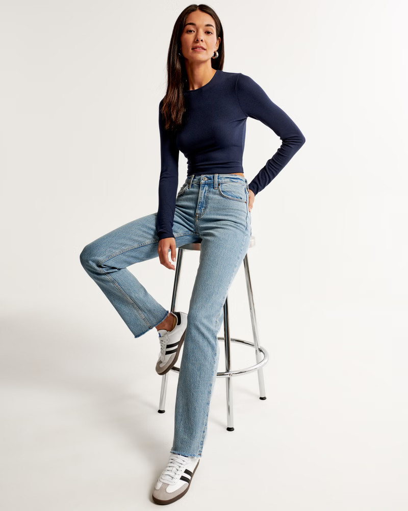 Mid Rise 90s Straight Jean | Abercrombie & Fitch (US)