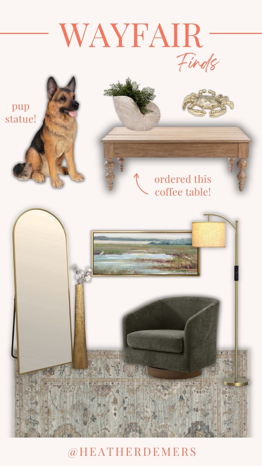 Grabbed this coffee table & found so many cute things while I was shopping! I can't with the pup statue! 🥹

Wayfair Finds
Coffee Table 

 

#LTKSeasonal #LTKHome