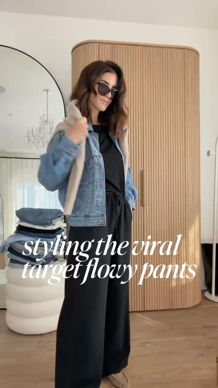 Styling the viral target flowy pants…. I want to share this super comfortable  outfit from @Target ! I’m just shy of 5-7” wearing the size XS denim jacket and pants. #stylinbyaylin #monochromoutfit #springstyle

#LTKOver40 #LTKgrwm #LTKootd