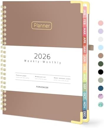 Forvencer 2026 Planner, Hardcover Calendar Planner Weekly and Monthly, January 2026 - December 20... | Amazon (US)