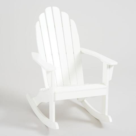 Antique White Adirondack Rocking Chair | World Market