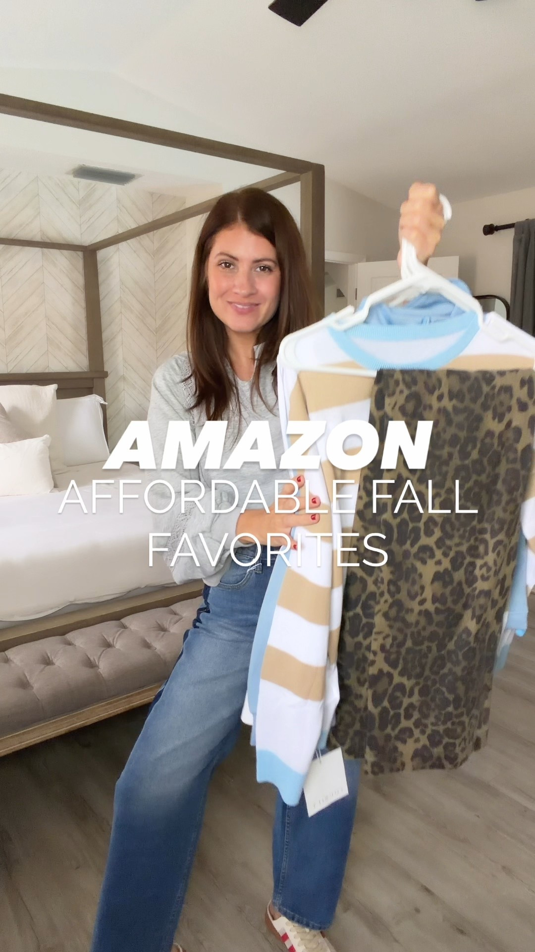 You know when you order a few things from Amazon “just to try”… and then end up keeping everything? 🙈 That was me with these fall favorites! From the leopard pants I didn’t know I needed (but now can’t stop reaching for) to pullovers so cozy I’ve already worn them on repeat, these are 10/10 keepers.

The best part? They look high-end but come with that Amazon price tag we all love. 🛒 Sizes are in my LTK, but don’t wai, these are already selling fast!

Wearing: 
Leopard pants- small
Jeans- size 4
Striped Pullover- medium 
White waffle pullover- small
Striped sweater- small
Grey sweatshirt- medium 
Sneakers- TTS

Follow @styledinasnap_ for more everyday affordable fashion + style inspo 🤎
➡️ Send this to a friend who’s as Amazon-obsessed as you are (or who needs a little fall wardrobe refresh)! 🍂

Would you be bold enough to rock the leopard pants, or are you sticking with the cozy basics first? 👇

#AmazonFashion #AmazonFallStyle #AmazonOutfits #FallStyle #AmazonOOTD #AffordableFashion #FallFavorites

#LTKSeasonal #LTKOver40 #LTKStyleTip