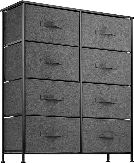 8 Drawer Dresser Organizer Fabric Storage Chest for Bedroom, Hallway, Entryway, Closets, Nurserie... | Amazon (US)