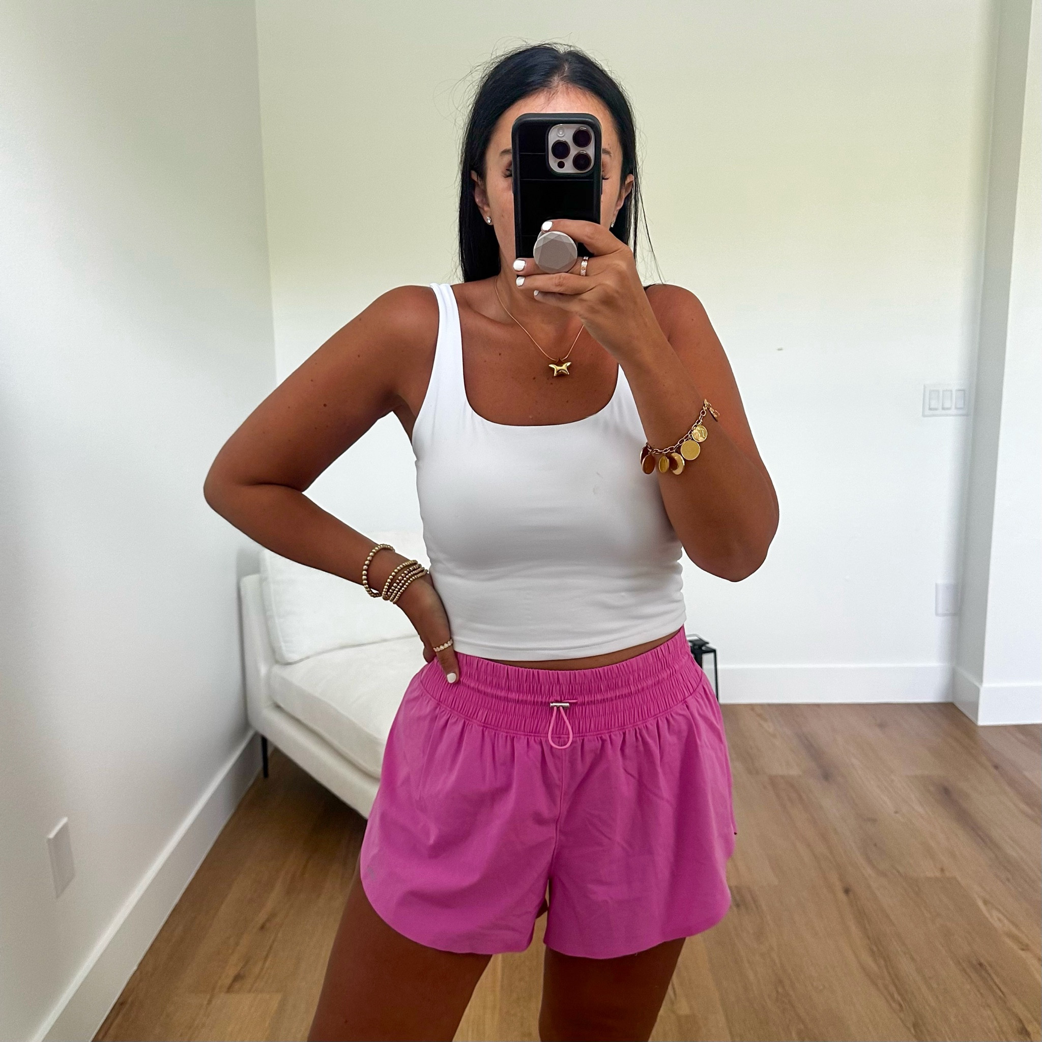 Women's YPB motionTEK Lined Flyaway Short wearing size medium. 