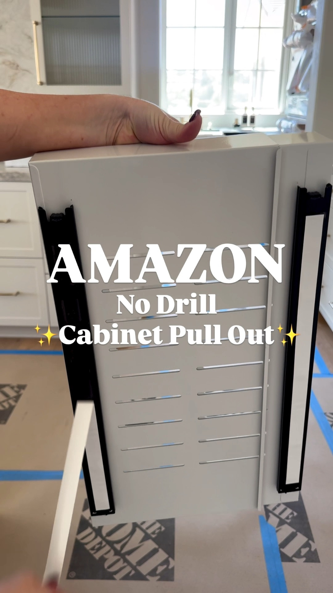 No tools. No drilling. No damage 😮‍💨
These Amazon no-drill cabinet pull outs are a total game changer for kitchen organization

#LTKmorningroutine #LTKmomlife #LTKHome