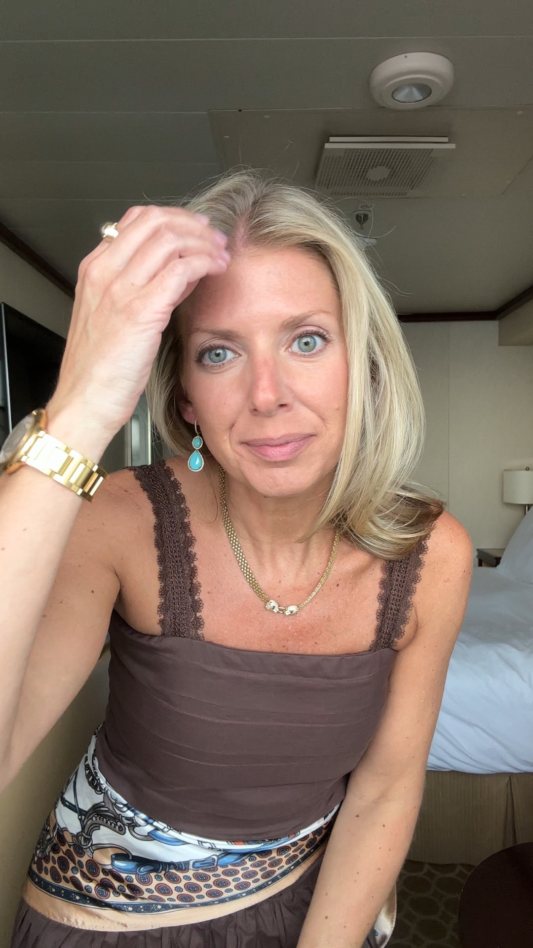 Loving the scarf trend over dresses and skirts. It pulls the whole look together and adds a pop of interest to your outfit. 
Linked a few midi and maxi dresses in brown that I’m loving for summer. 

Western
Silk satin scarf
Turquoise jewelry
Cruise

#LTKgrwm #LTKOver40 #LTKTravel