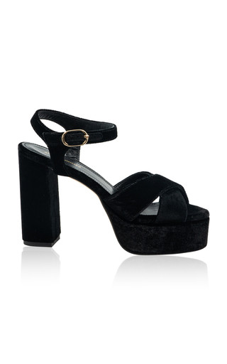 Bella Velvet Platform Sandals | Moda Operandi (Global)