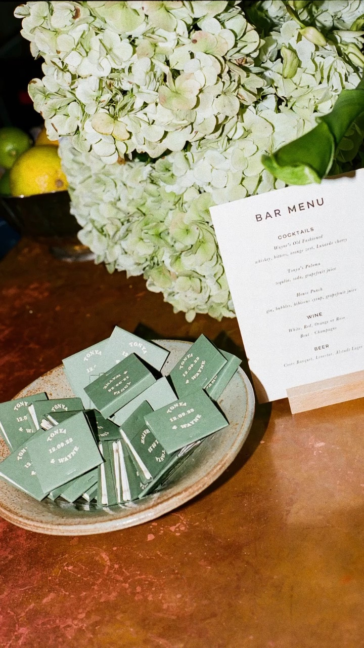 One of the best decisions for our wedding reception was to make custom matches for our guests! We kept a few too to have as a keepsake. They turned out even better than I had hoped! Highly recommend! #wedding #weddingideas #weddingreception

#LTKwedding