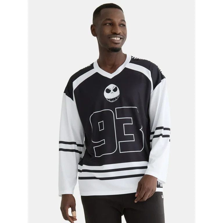 Disney's Nightmare Before Christmas Men's & Big Men's Graphic Hockey Jersey, Sizes XS-3XL | Walmart (US)