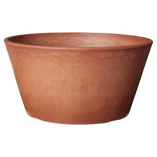 Sleek 10 in. x 5 in. Terra Cotta PSW Bulb Pan Pot | The Home Depot