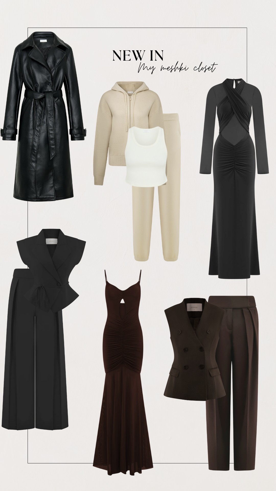 Meshki favorites of the month: these are the looks I took to my euro trip and I love each and every one of them! I guess the brown and black dresses are my favorites because mesh - ofc! But the jogger and sweater are super comfy, the black leather jacket was a piece I wore everyday and the pants sets were a statement for my Italian style 🤌🏻

#LTKTravel #LTKSeasonal #LTKWorkwear