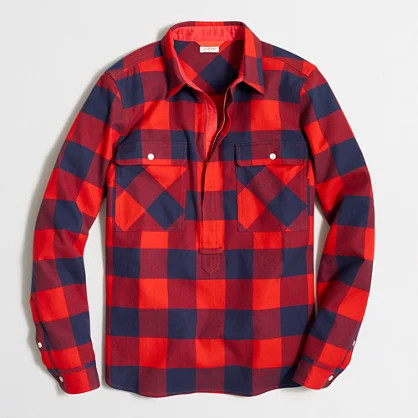 Factory buffalo check shirt-jacket | J.Crew Factory