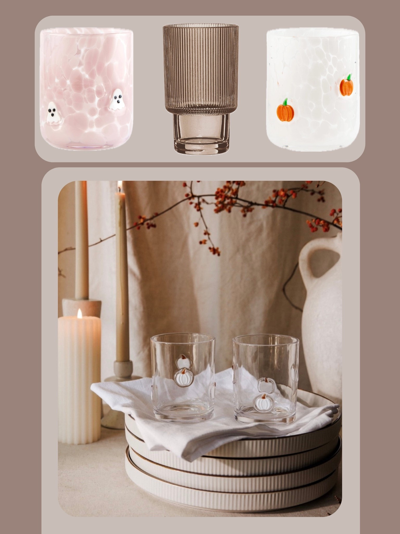 | fall decor | fall cups | glass cups | fall iced coffee cups | amber glasses | pumpkin cup | ghost glass |

#LTKSeasonal #LTKHome #LTKSaleAlert