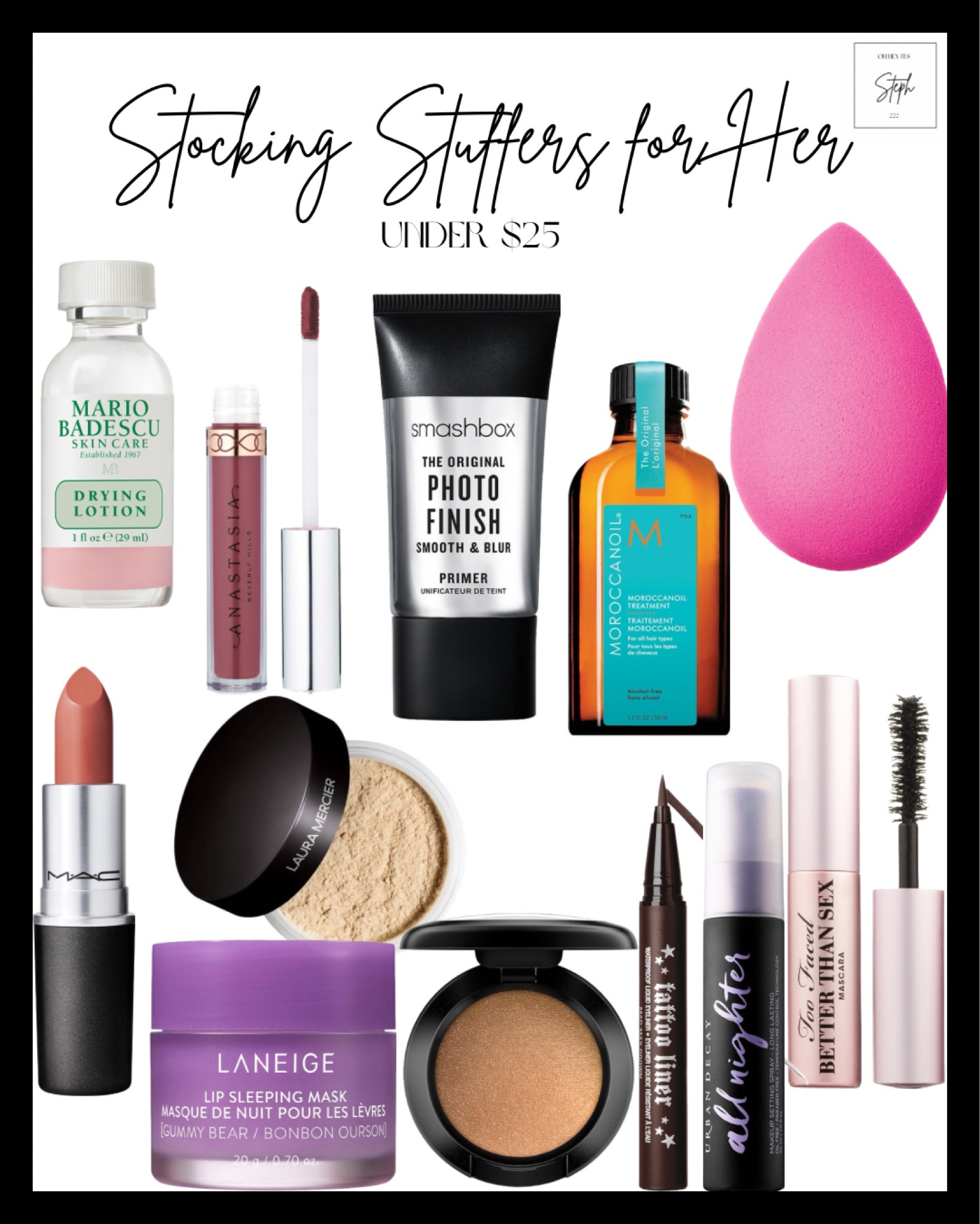 Stocking stuffers for her under $25 

Beauty gift guide, makeup gift, skincare gift, Gift guide, gifts for her, wife gift, girlfriend gift, mom gift, sister gift, small gift, affordable gifts, gifts for her, Christmas gifts, budget friendly gifts, small gifts, holiday gifts 

#LTKGiftGuide #LTKfindsunder50 #LTKbeauty