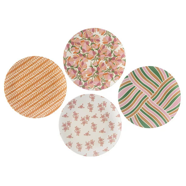 Shiraleah Primavera Assorted Set Of 4 Dinner Plates | Walmart (US)