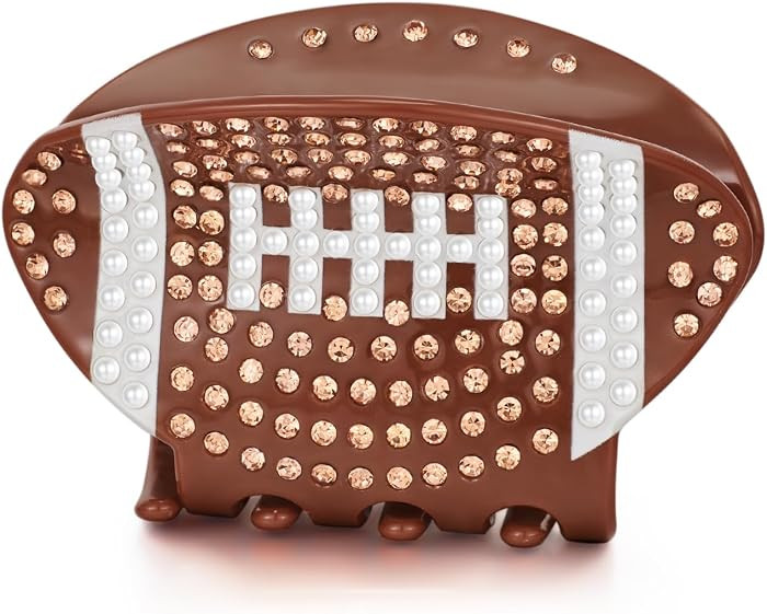 Brown Acrylic Hair Clips For Women With Football Hair Clip Sport Brown Hair Clip With Claw Fashio... | Amazon (US)