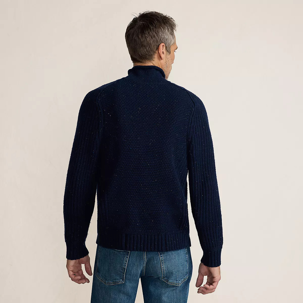 Men's Long Sleeve Roll Neck Sweater | Lands' End (US)