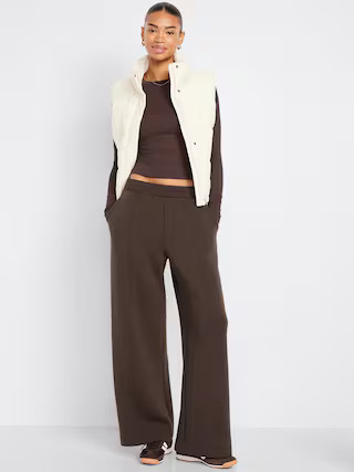 High-Waisted Bounce Fleece Wide-Leg Sweatpants | Old Navy (US)
