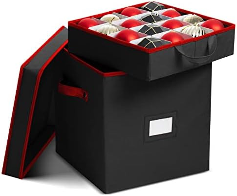 Premium Christmas Bauble Storage Box With Dividers - 64 Compartment Xmas Ornament Storage Box - Desi | Amazon (UK)