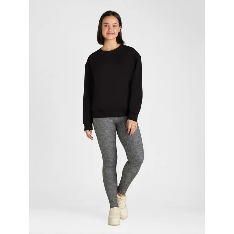 Athletic Works Women's Fleece Crewneck Sweatshirt, Sizes XS-XXXL - Walmart.com | Walmart (US)