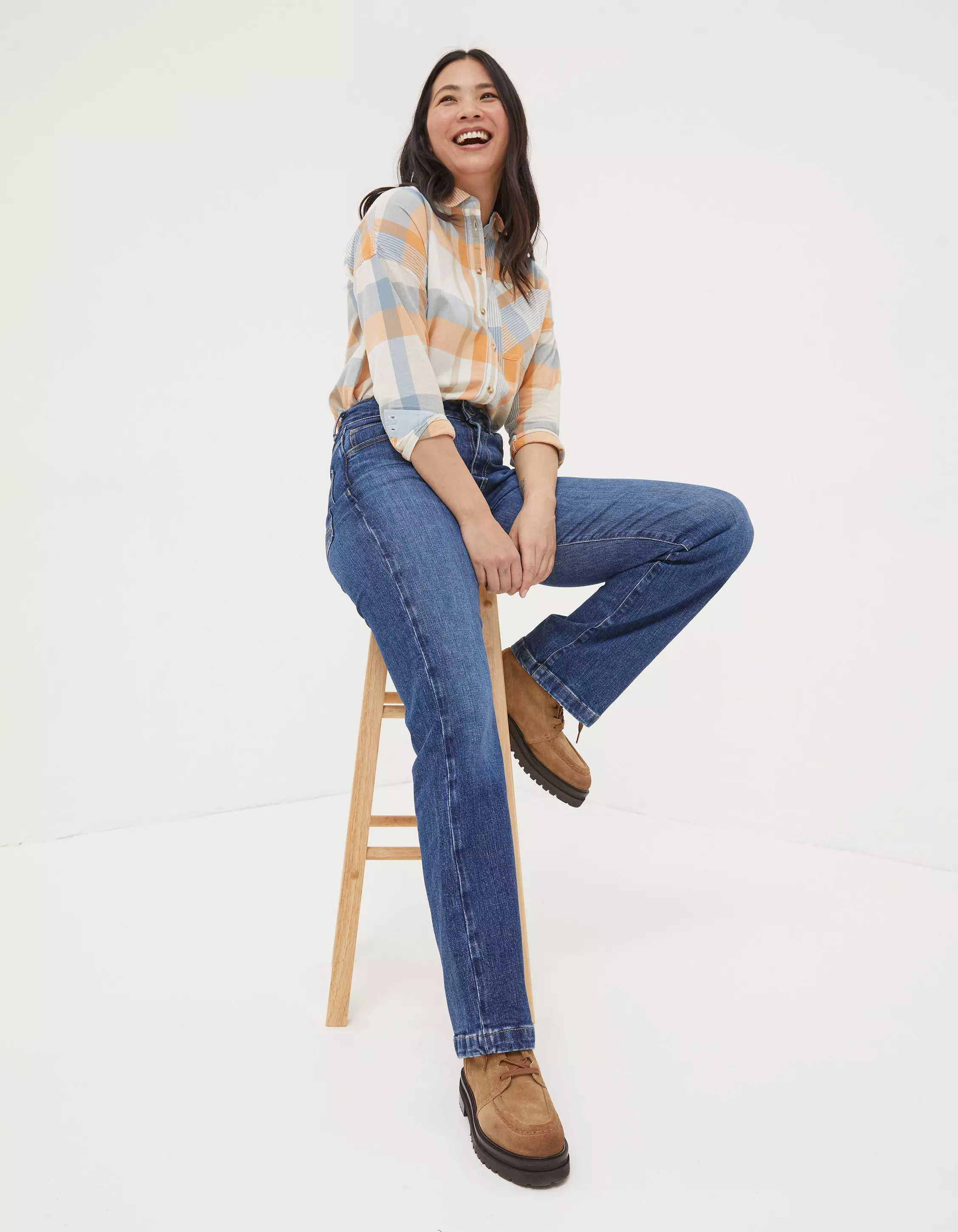Elise Wide Leg Jeans | Fat Face (UK&IE)