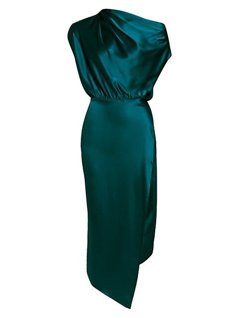 Satin Silk Draped Dress | Saks Fifth Avenue