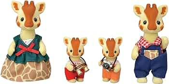 Calico Critters Highbranch Giraffe Family, Set of 4 Collectible Doll Figures | Amazon (US)