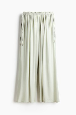 H & M - Wide-Leg Drawstring Pants - Light Dusty Green | H&M (US + CA)