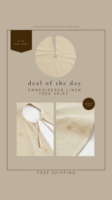 deal of they day // embroidered linen tree skirt! so subtle and beautiful - under $40

#LTKhome #LTKSeasonal #LTKHoliday