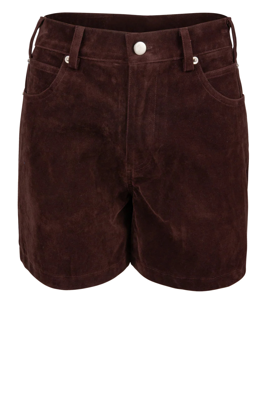 Raisonnel Western Brown Suede Shorts | Pinto Ranch | Pinto Ranch